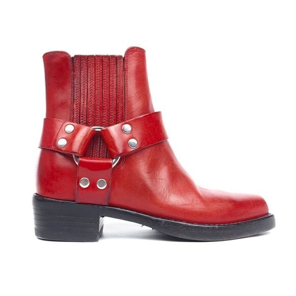 Re/Done Shoes - RE/DONE Short Cavalry Harness Boots Western 90s Grunge Cherry Red 36 Horse Girl